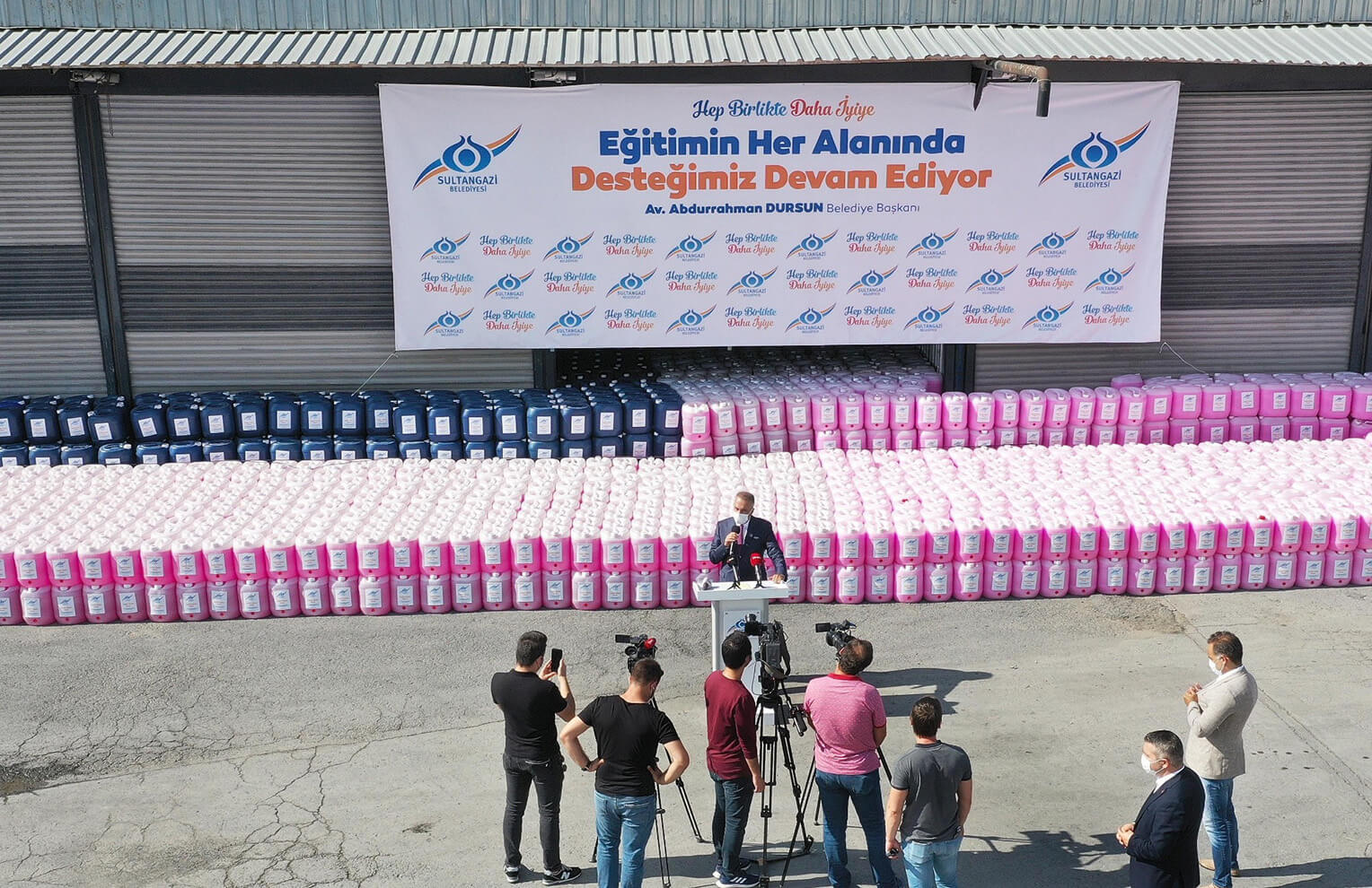 Okullara 103 Tonluk Temizlik Malzemesi Desteği